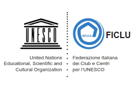 Da un sogno ai Club UNESCO. Logo della Federazione Italiana dei Club e Centri per l'UNESCO.