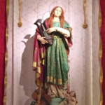 La statua di S. Cecilia posta nella chiesa di S. Luigi Gonzaga a Gallipoli