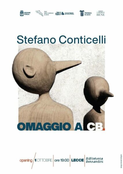 Locandina della mostra. Stefano Conticelli, Omaggio a CB. 
Pinocchio e Carmelo Bene: l’arte della trasformazione e la ribellione dell’Essere