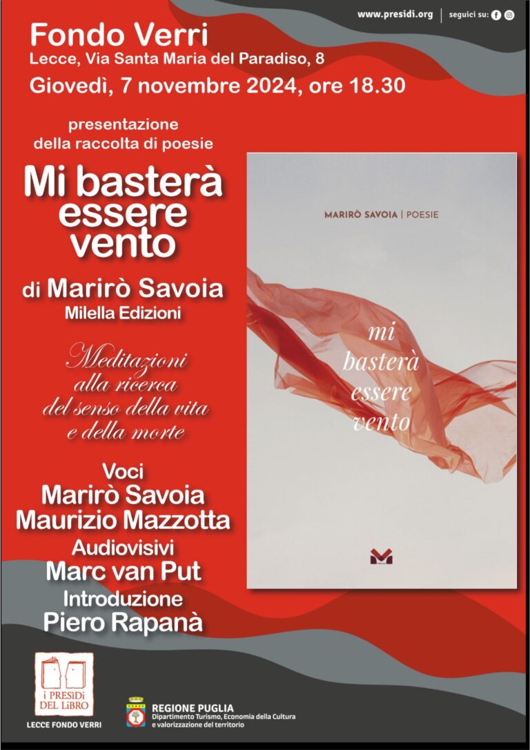 presentazione silloge di Marirò Savoia