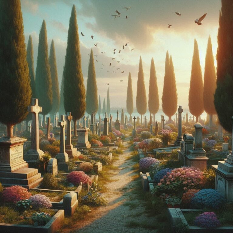 Scorcio di un cimitero