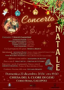 locandina concerto di Natale a Gallipoli 2024