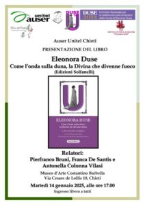 presentazione del libro: Eleonora Duse. Come l'onda sulla duna, la Divina che divenne fuoco, a cura di Franca De Santis e con il coordinamento scientifico di Pierfranco Bruni